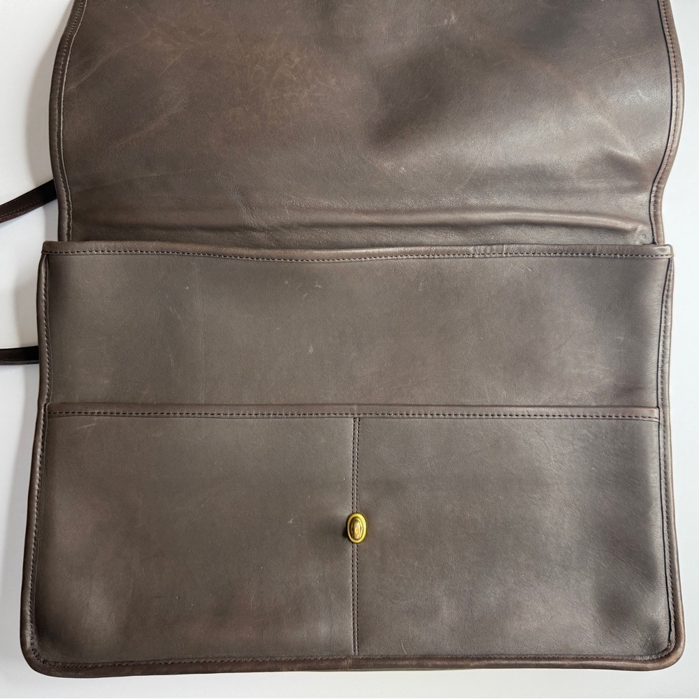 COACH Vintage Mahogany Brown Leather Top Handle Briefcase/Messenger Bag #7425 - Picture 10 of 15